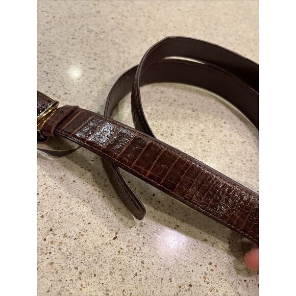L.F.B Genuine crocodile Luxury Reptile Belt Leather Men's Belt Sz 36-40 - Picture 14 of 16